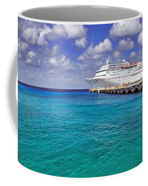 Cruise Coffee Mug featuring the photograph Carnival Elation Docked at Cozumel by Jason Politte