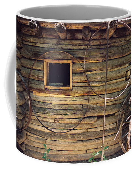 Santa Fe Coffee Mug featuring the photograph Carreteria Wall by Ron Weathers