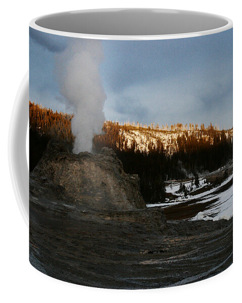 Geysers Coffee Mug featuring the photograph Castle Geyser Yellowstone National Park by Benjamin Dahl