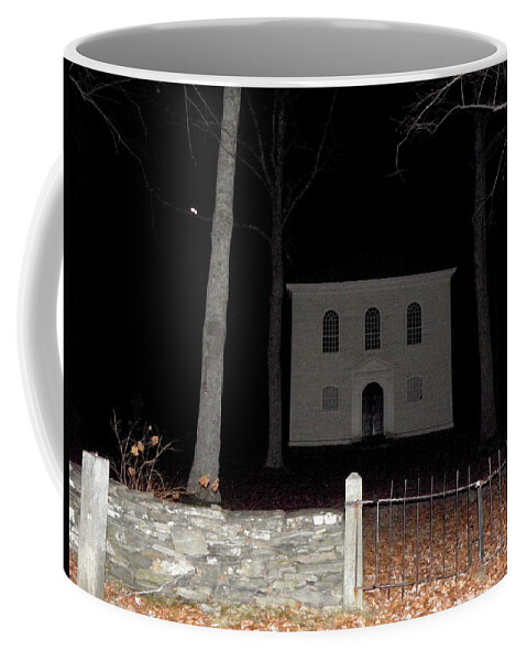 Cemetery Coffee Mug featuring the photograph Cemetery on a full moons night by Kim Galluzzo Wozniak