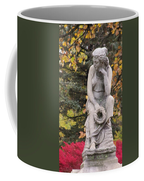 Cemetery Coffee Mug featuring the photograph Cemetery Statue 1 by Anita Burgermeister
