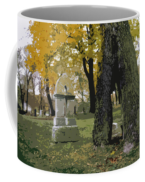 Cemetery Coffee Mug featuring the photograph Cemetery Tree by Kimberly Mackowski