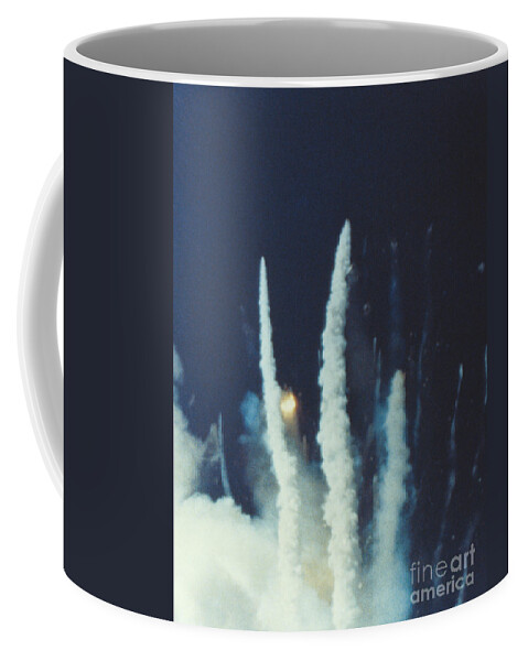 Space Travel Coffee Mug featuring the photograph Challenger Disaster by Science Source