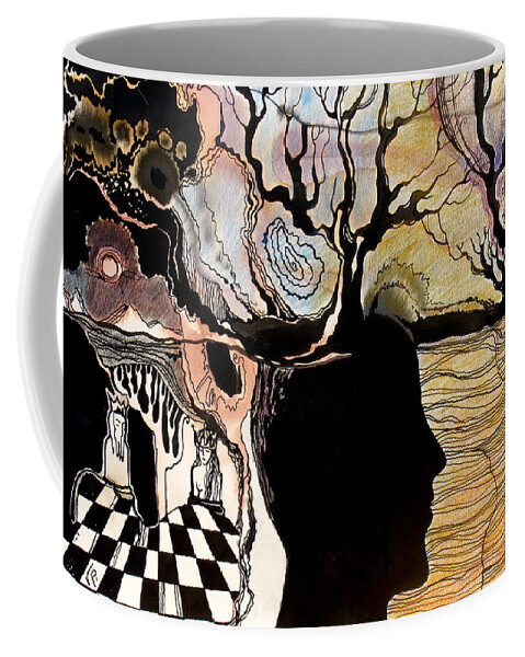 Illustration Coffee Mug featuring the painting Chess Game by Valentina Plishchina