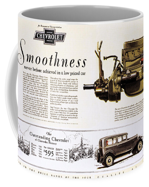 1929 Coffee Mug featuring the photograph Chevrolet Ad, 1929 by Granger