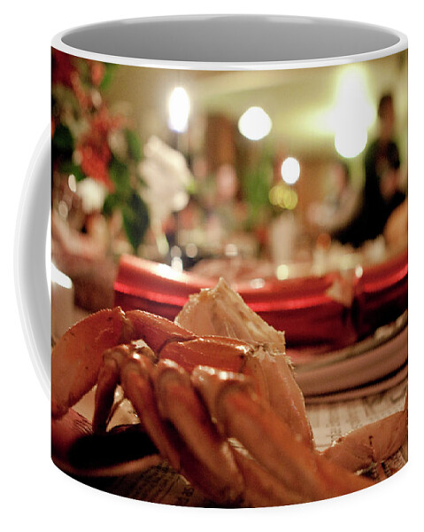 Christmas Coffee Mug featuring the photograph Christmas Crab by Lorraine Devon Wilke