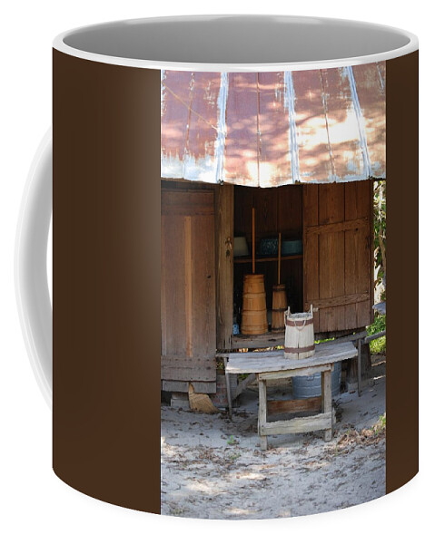 Butter Churn Coffee Mug featuring the photograph Churning Memories by Judy Hall-Folde