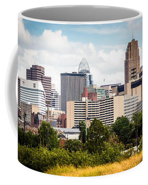 2012 Coffee Mug featuring the photograph Cincinnati Skyline Downtown City Buildings by Paul Velgos