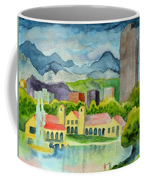 City Park Coffee Mug featuring the painting City Park Wonderland Summer by Beverley Harper Tinsley