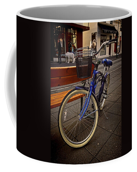 Schwinn Bike Coffee Mug featuring the photograph Classic blue Schwinn Bike by Sven Brogren