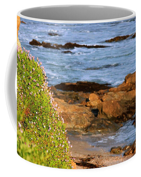 Cliff Coffee Mug featuring the photograph Cliff Flowers by Tap On Photo