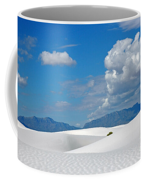 White Sands Coffee Mug featuring the photograph Clouds over the White Sands by Vivian Christopher