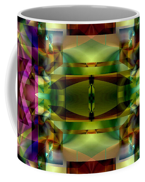 Abstract Coffee Mug featuring the digital art Color Genesis 1 by Lynda Lehmann