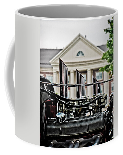 Car Show Coffee Mug featuring the photograph Columns in Chrome by Jessica Brawley