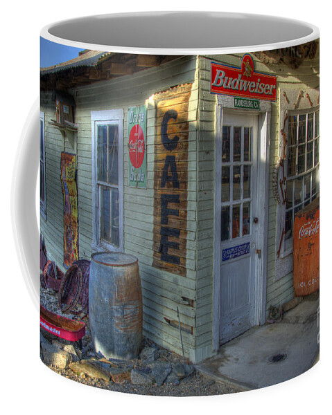 Randsburg Coffee Mug featuring the photograph Corner Cafe Randsburg California by Bob Christopher