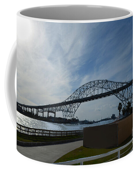 Bridge Coffee Mug featuring the photograph Corpus Christi Bridge by Donna Brown