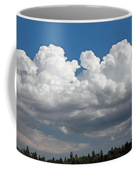 Nature Coffee Mug featuring the photograph Cumulonimbus Storm Clouds Over Big Bear Lake in Southern California by Kenny Bosak