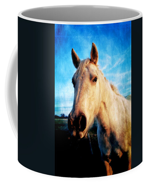 Equine Coffee Mug featuring the photograph Curious Horse by Toni Hopper