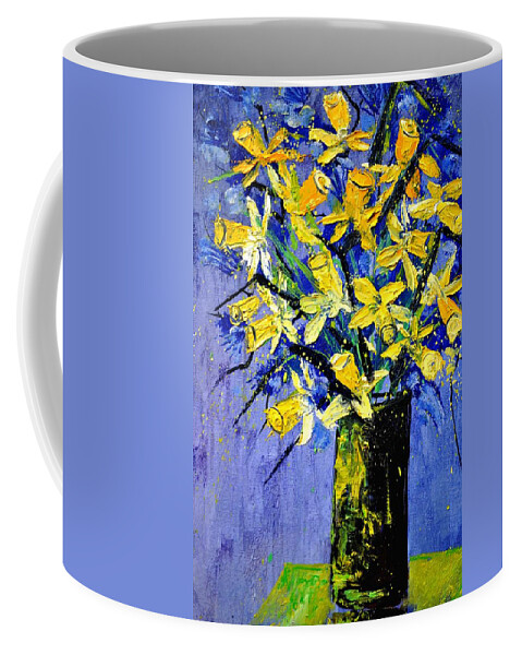 Flowers Coffee Mug featuring the painting Daffodils by Pol Ledent