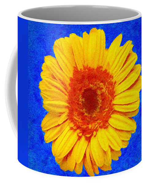 Flower Coffee Mug featuring the painting Daisy by Jeffrey Kolker