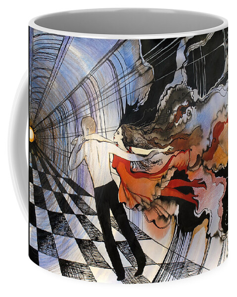 Dance Coffee Mug featuring the painting Dance to the end of time by Valentina Plishchina