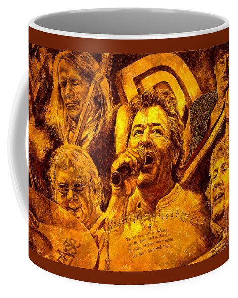 Deep Purple Coffee Mug featuring the painting Deep Purple in Rock by Igor Postash
