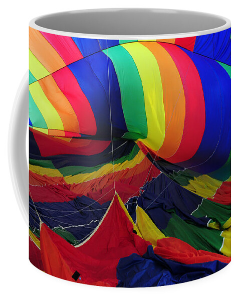 Balloon Coffee Mug featuring the photograph Deflated by Mike Martin