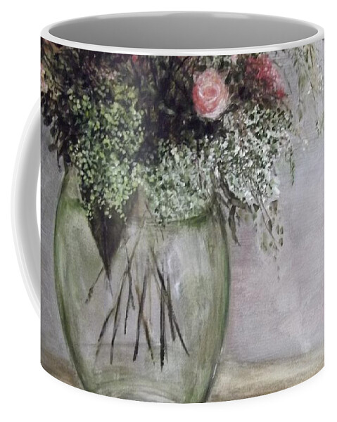 Glass Vase Coffee Mug featuring the painting Delicate Fragility by Lizzy Forrester