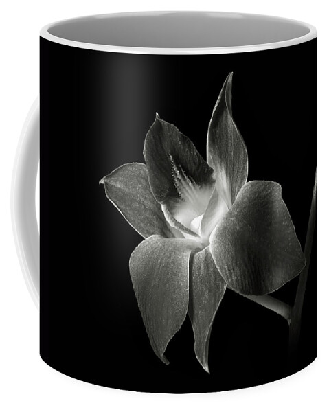 Flower Coffee Mug featuring the photograph Dendrobium Orchid in Black and White by Endre Balogh