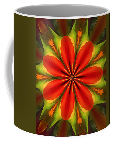 Fine Art Coffee Mug featuring the digital art Digital Flower 050712 by David Lane