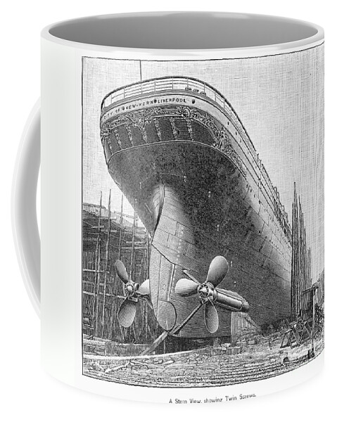 1888 Coffee Mug featuring the photograph Double-screw Steamship by Granger