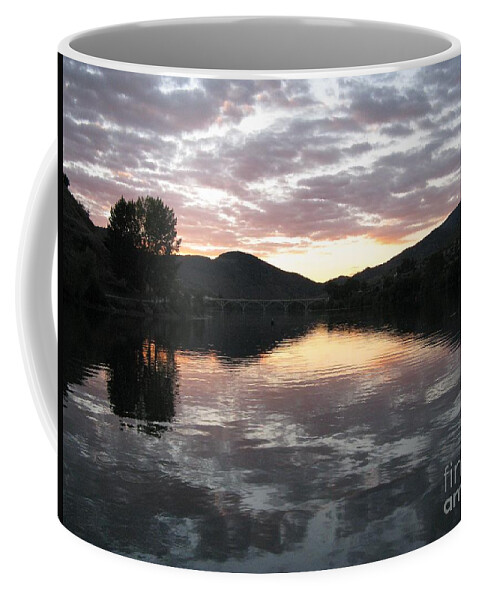 River At Sunset Coffee Mug featuring the photograph Dusk On The River by Arlene Carmel