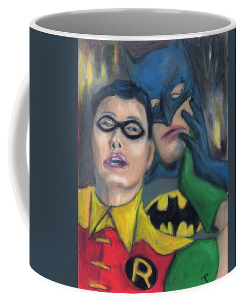 Crayon Coffee Mug featuring the painting Dynamic Duo by Todd Peterson