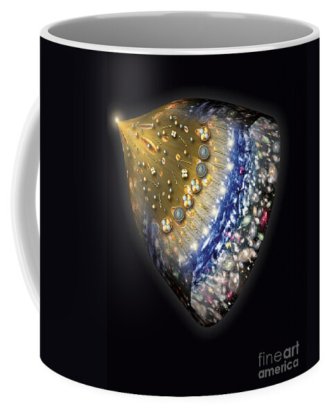Artwork Coffee Mug featuring the digital art Early History of the Universe by Henning Dalhoff and SPL and Photo Researchers
