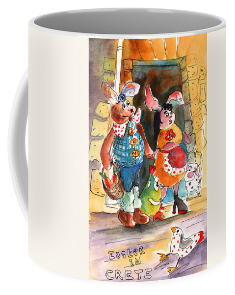Travel Sketch Coffee Mug featuring the painting Easter in Crete by Miki De Goodaboom