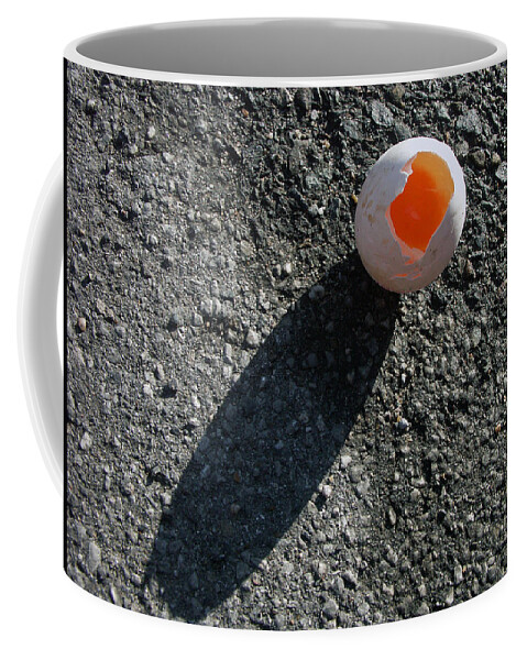 Egg Coffee Mug featuring the photograph Egg with shadow by Matthias Hauser
