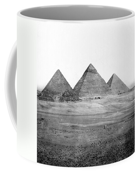 Egypt Coffee Mug featuring the photograph Egyptian Pyramids - c 1901 by International Images
