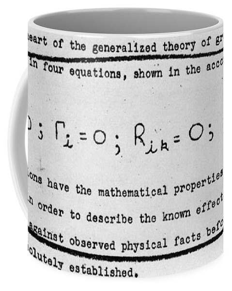 Physics Coffee Mug featuring the photograph Einsteins Theory Of Gravity by Science Source
