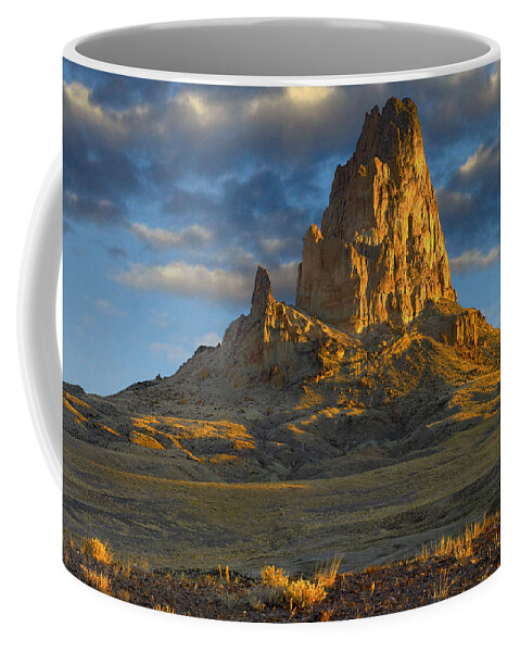 00175561 Coffee Mug featuring the photograph El Capitan Also Known As Agathla Peak by Tim Fitzharris
