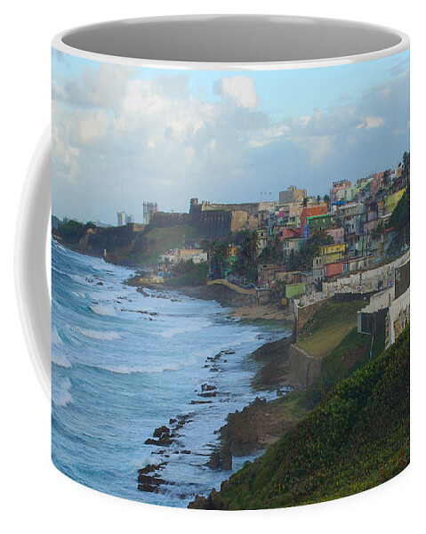 Warm Coffee Mug featuring the photograph El Morrow with San Juan Seashore by Teri Atkins Brown