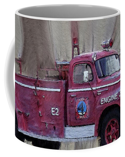 Fire Truck Coffee Mug featuring the photograph Engine 3 by Ernest Echols