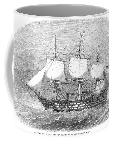 1864 Coffee Mug featuring the photograph English Warship, 1864 by Granger