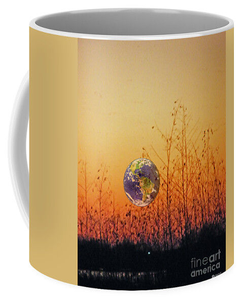 Earth Coffee Mug featuring the digital art Fade Out by Lizi Beard-Ward