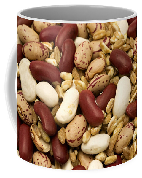 Macro Coffee Mug featuring the photograph Farro and beans by Fabrizio Troiani