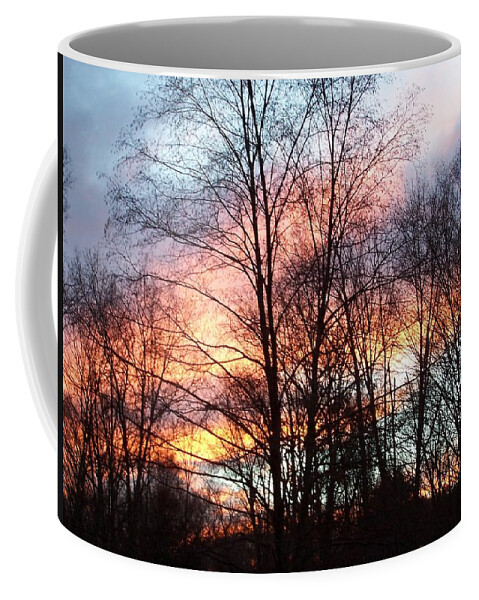Sunset Coffee Mug featuring the photograph Fire In The Sky by Kim Galluzzo Wozniak