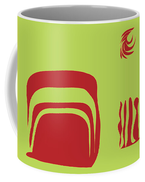 Cave Coffee Mug featuring the digital art Fire Spirit Cave by Kevin McLaughlin