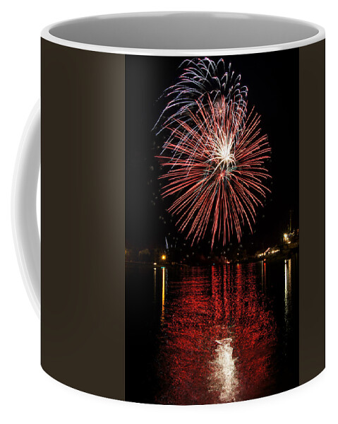 Bill Pevlor Coffee Mug featuring the photograph Fireworks Reflections by Bill Pevlor