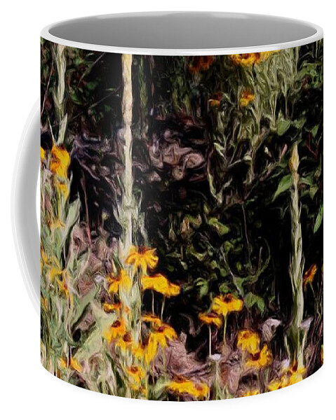Daisy Coffee Mug featuring the painting Flowers In The Wild by Smilin Eyes Treasures