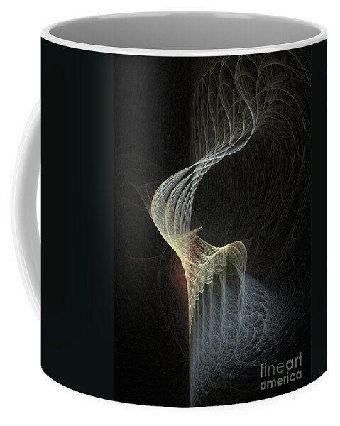 Abstract Coffee Mug featuring the digital art Fractal Bonnet by Ann Garrett