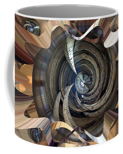 Abstract Coffee Mug featuring the digital art Frame Ceiling by Ronald Bissett